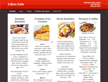 Tablet Screenshot of 3zerocafe.com